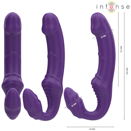 INTENSE | JILL | Double Vibrator 20cm Purple - Remote Control