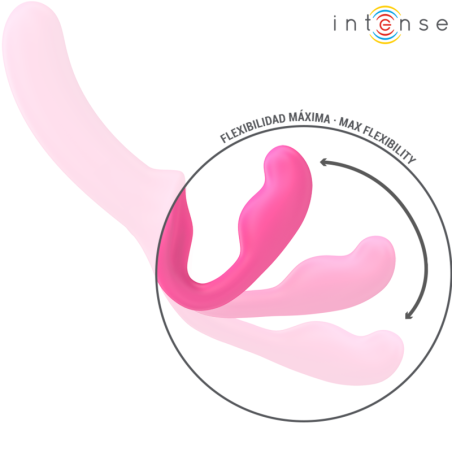 INTENSE | AMY | Double Strapon Vibrator - Remote Control - Pink