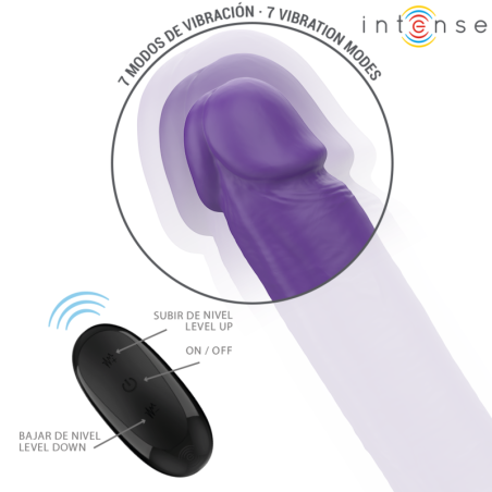 INTENSE | GUNTER | Double Vibrating Dildo 40cm - Remote Control - Purple