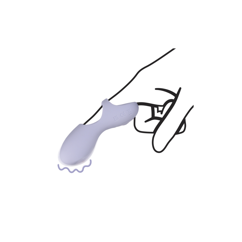 LOVELINE | Δονητής Δαχτύλου Σιλικόνης - Lavender