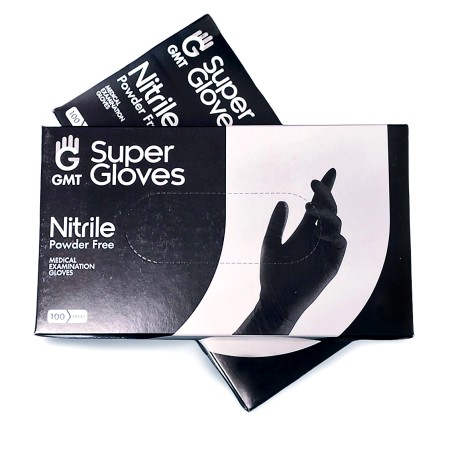 Box Black Nitrile Gloves - 100 Pcs