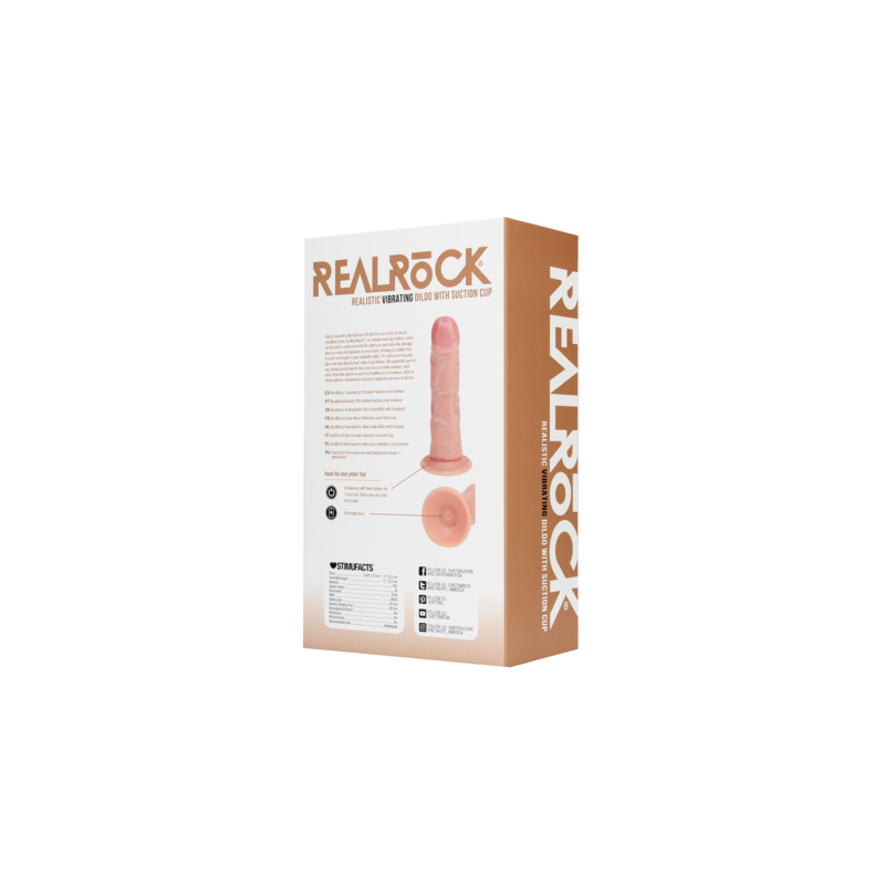 Vibrating Regular Curved Cock - 15,5 cm - Flesh