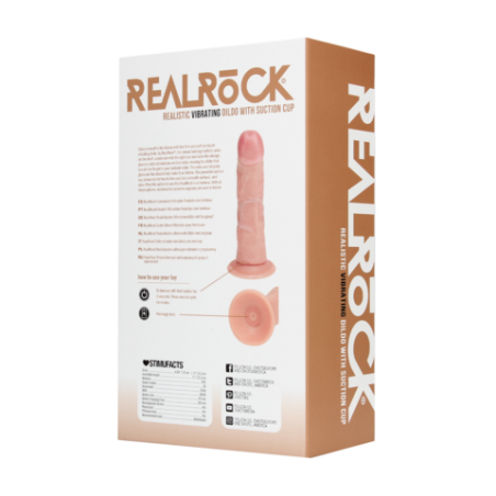 Vibrating Regular Curved Cock - 15,5 cm - Flesh