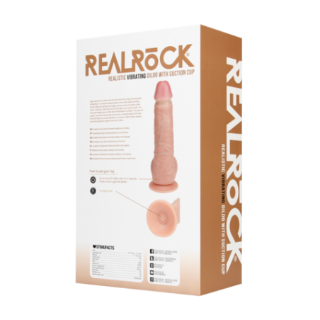 RealRock | Δονούμενο Ρεαλιστικό Ομοίωμα Πέους Με Όρχεις - 23 cm