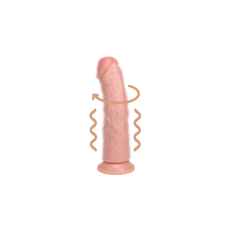 REALROCK | Vibrating and Rotating Regular Curved Cock 20,5 cm - Flesh