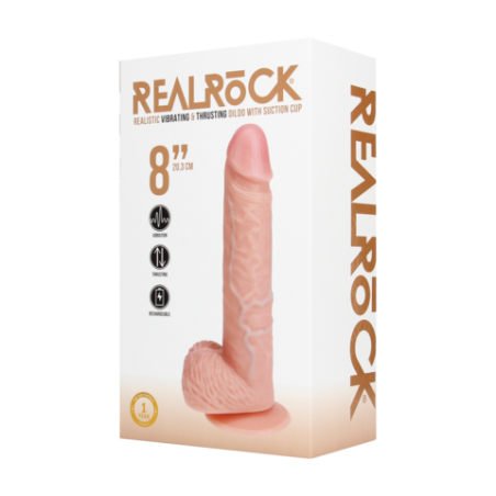 REALROCK | Παλλόμενο & Δονούμενο Ρεαλιστικό Ομοίωμα Πέους 20,5cm