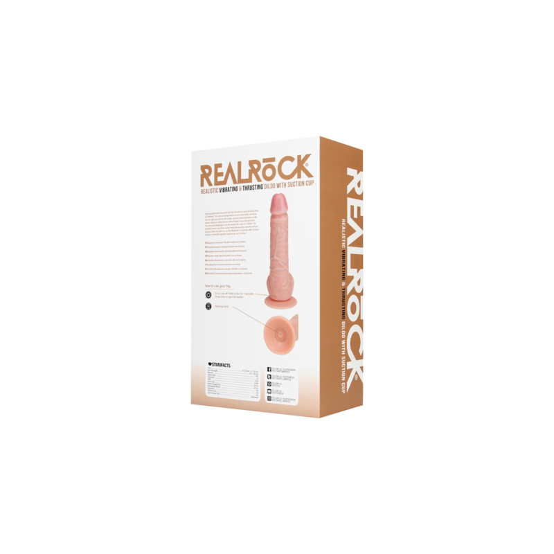 REALROCK | Παλλόμενο & Δονούμενο Ρεαλιστικό Ομοίωμα Πέους 20,5cm