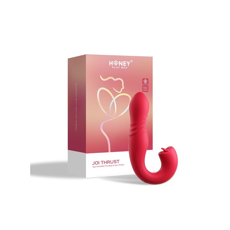 App Controlled Thrusting G-spot Vibrator & Tongue Clit Licker