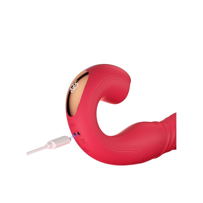 App Controlled Thrusting G-spot Vibrator & Tongue Clit Licker