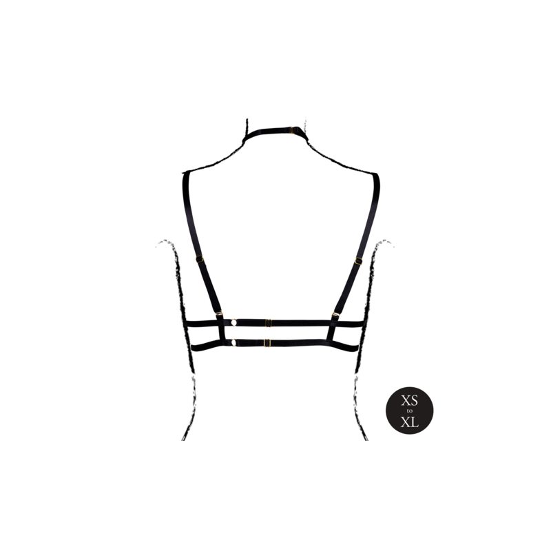 Open Cup Triangle Bra with Neck Strap and Adjustable Sliders - One Size