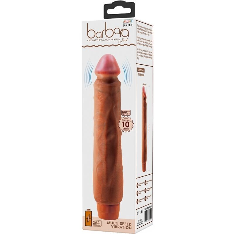 BAILE | JACK | Realistic Vibrator 26cm - Mulatto