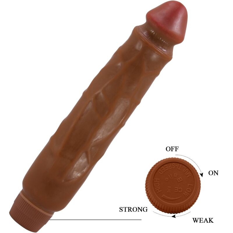 BAILE | JACK | Realistic Vibrator 26cm - Mulatto