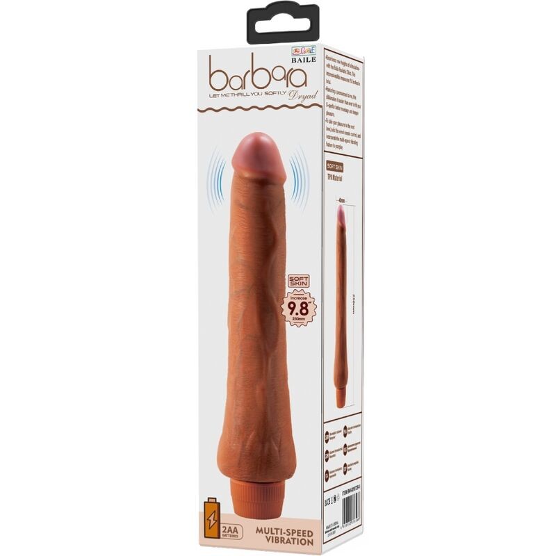 BAILE | DRYAD | Realistic Vibrator 25cm - Mulatto