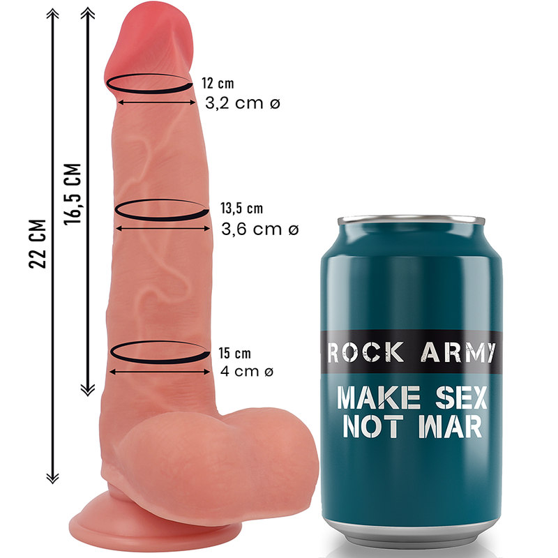 ROCKARMY | Liquid Silicone Ranger | Realistic Dildo 22cm - Flesh