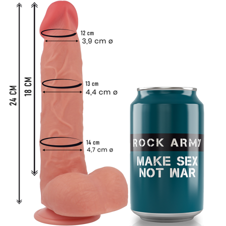 ROCKARMY | Liquid Silicone Raptor 24cm - Realistic Dildo - Flesh