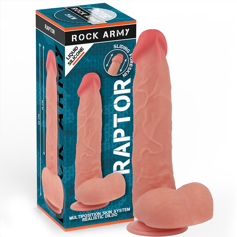 ROCKARMY | Liquid Silicone Raptor 24cm - Realistic Dildo - Flesh