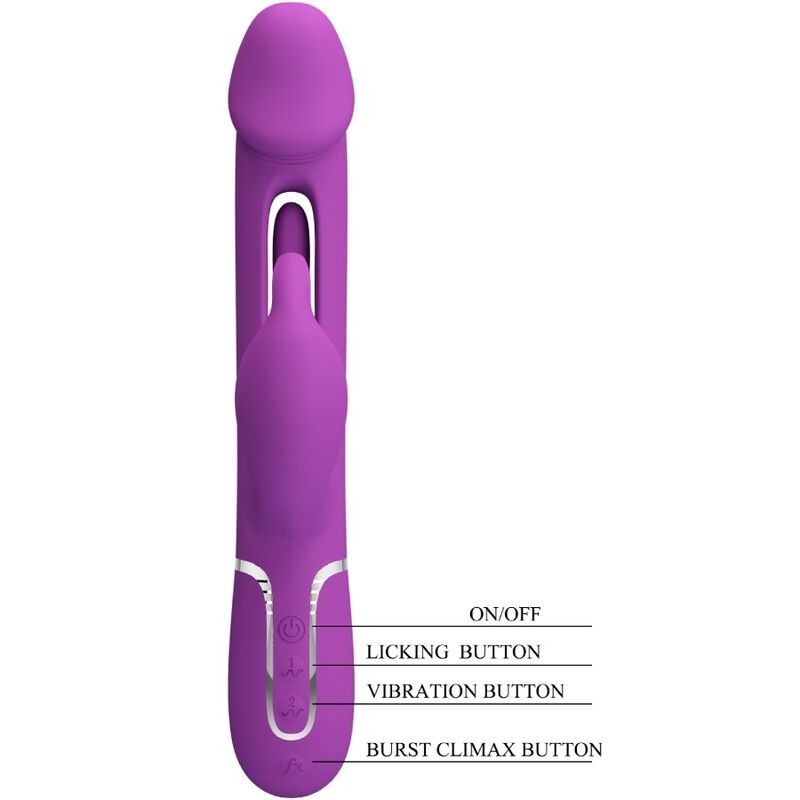 PRETTY LOVE | KAMPAS | Multifunctional Rabbit Vibrator 3 in 1 - Purple