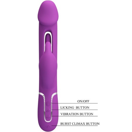 PRETTY LOVE | KAMPAS | Multifunctional Rabbit Vibrator 3 in 1 - Purple