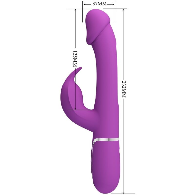 PRETTY LOVE | KAMPAS | Multifunctional Rabbit Vibrator 3 in 1 - Purple