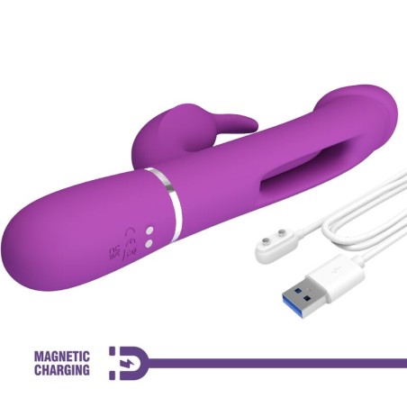 PRETTY LOVE | KAMPAS | Multifunctional Rabbit Vibrator 3 in 1 - Purple