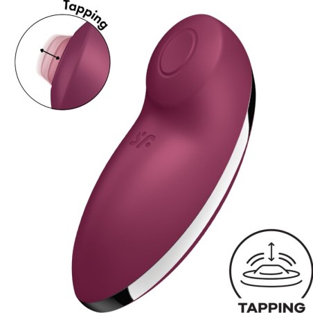 SATISFYER | TAP & CLIMAX 2 | Κλειτοριδικός Tapping Δονητής - Κερασί