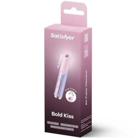 SATISFYER | BOLD KISS WAVE | Clitoris Stimulator Pink / Violet