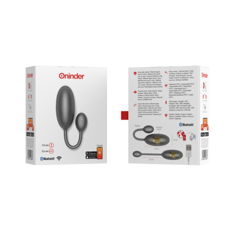 ONINDER | TOKYO | App Controlled Vaginal Vibrating Egg - Grey