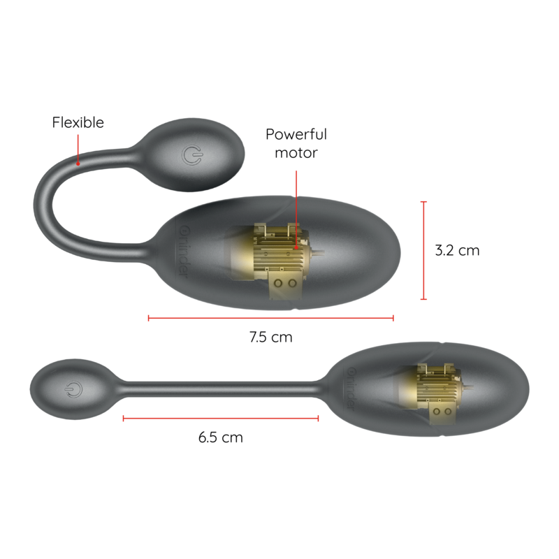 ONINDER | TOKYO | App Controlled Vaginal Vibrating Egg - Grey