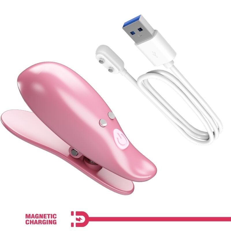 PRETTY LOVE | CAILEY | Nipple Clamps 10 Vibrations - Remote Controlled - Pink