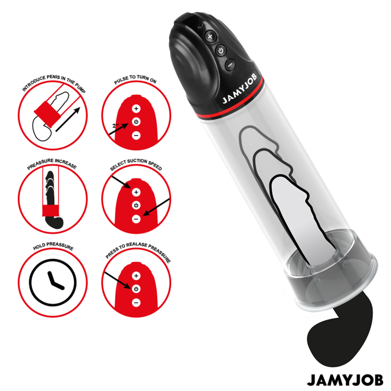 JAMYJOB | XPAND | Αυτόματη Αντλία Μεγέθυνσης Πέους - 3 Επίπεδα Αναρρόφησης