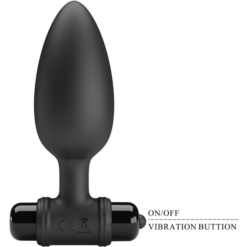 PRETTY LOVE | VIBRA | Butt Plug With 10 Vibrations - Black