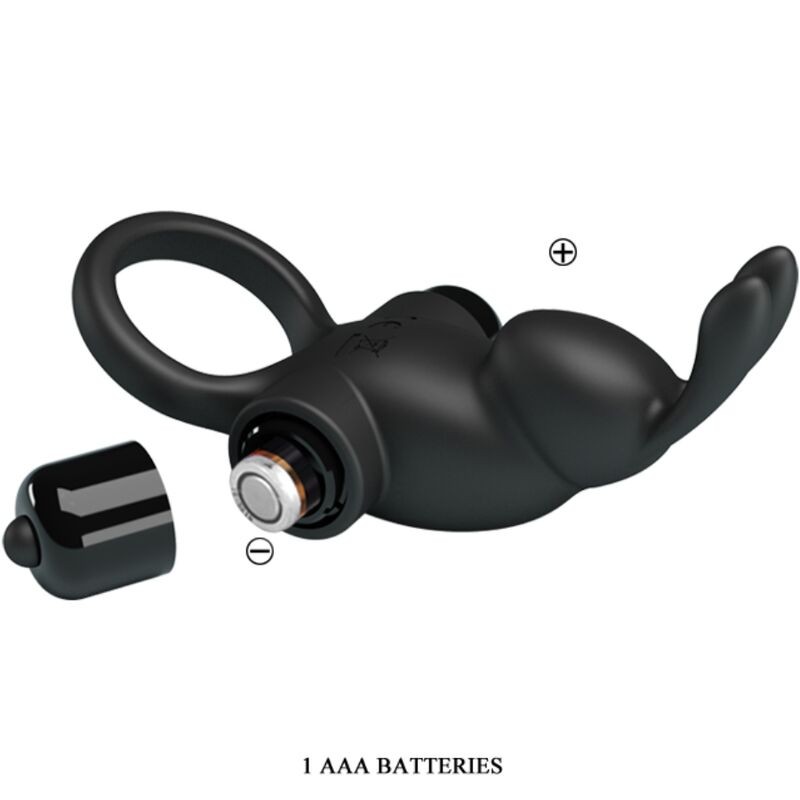 PRETTY LOVE | Vibrating + Rabbit Clitoris Stimulator 10 Vibrations - Black