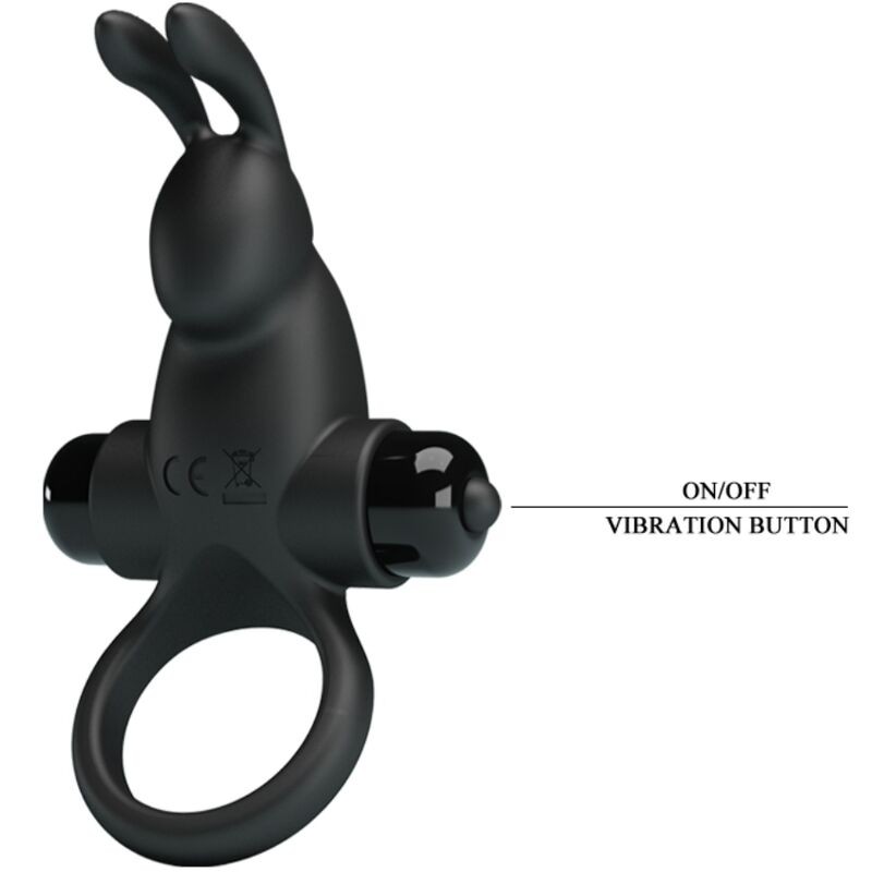 PRETTY LOVE | Vibrating + Rabbit Clitoris Stimulator 10 Vibrations - Black