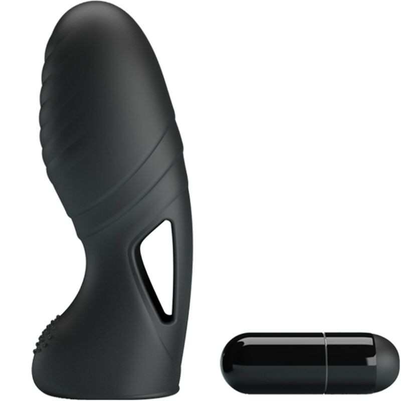 PRETTY LOVE | ALAN | Silicone Finger Vibrator - Black