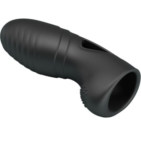 PRETTY LOVE | ALAN | Silicone Finger Vibrator - Black