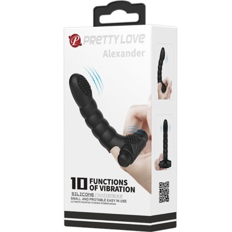 PRETTY LOVE | ALEXANDER | Finger Vibrator - 10 Vibrations - Black