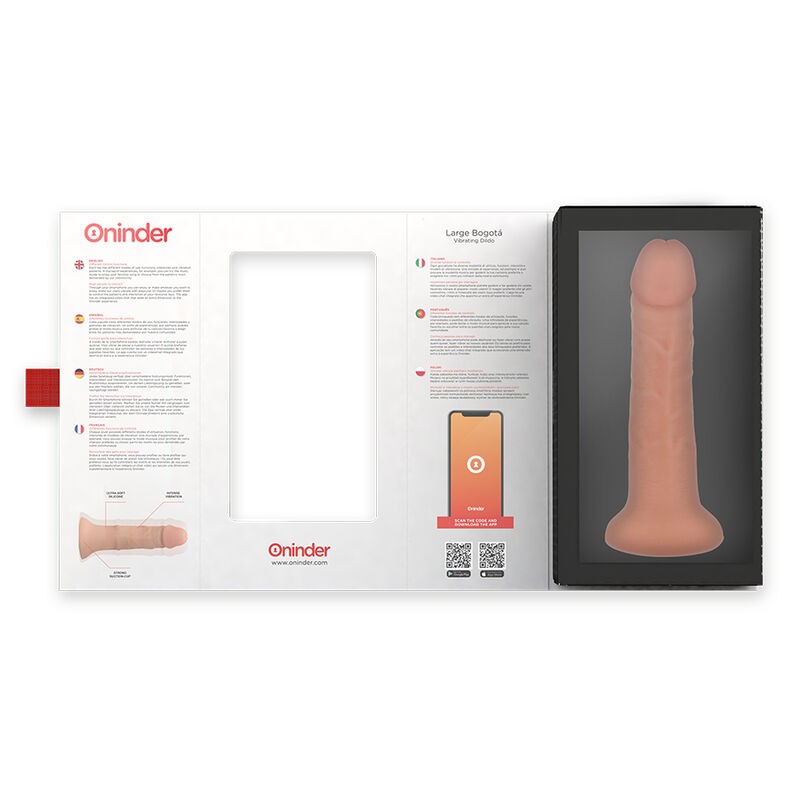 ONINDER | LARGE BOGOTÁ | App Controlled Vibrating Realistic Dildo - 22cm