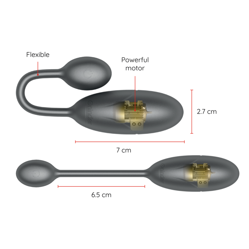 ONINDER | DENVER | App Controlled Vibrating Vaginal Egg - Grey