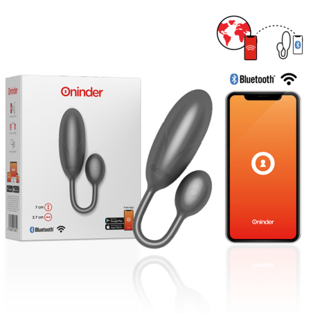 ONINDER | DENVER | App Controlled Vibrating Vaginal Egg - Grey