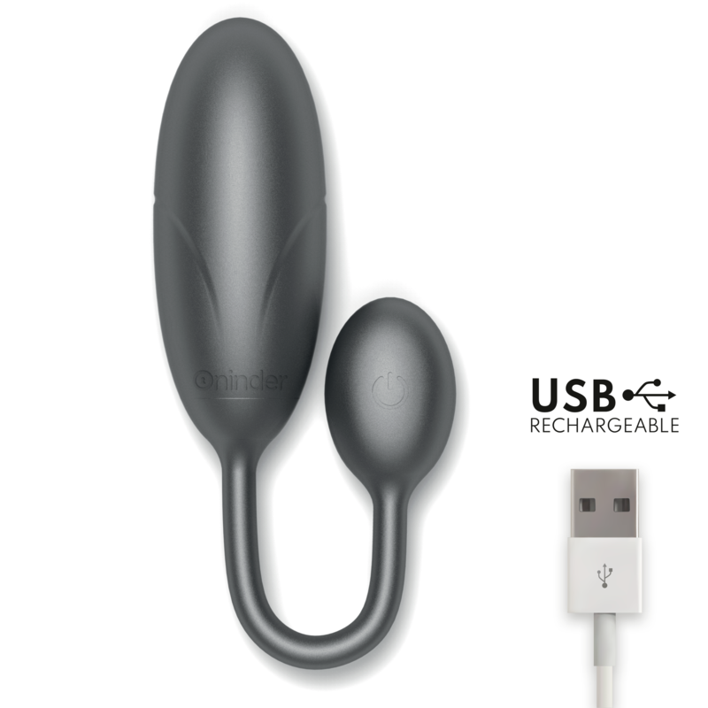 ONINDER | DENVER | App Controlled Vibrating Vaginal Egg - Grey