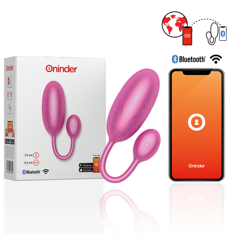ONINDER | TOKYO | App Controlled Vaginal Vibrating Egg - Pink