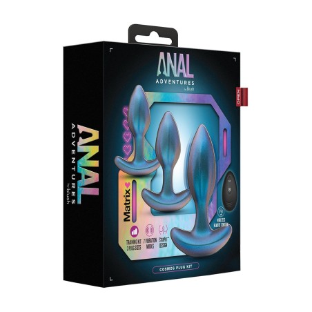 Matrix Cosmos | Remote Controlled Vibrating Butt Plug Kit - Lunar Blue