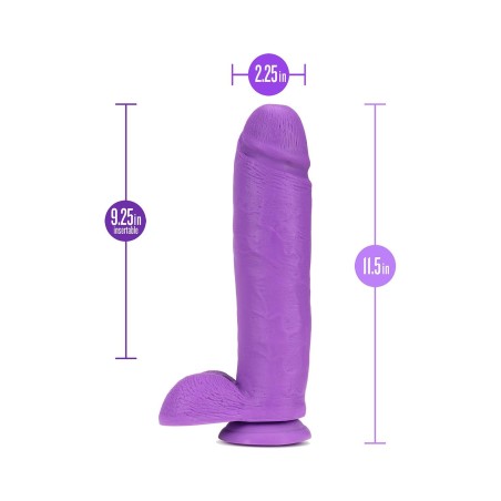 Neo | Dual Density Dildo 11 Inch  - Neon Purple
