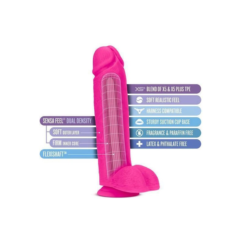 Au Naturel | Bold Huge | XXL Realistic Dildo 25cm - Pink