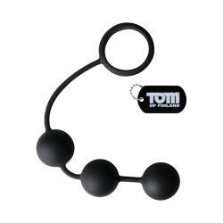 Tom of Finland: Silicone Cock Ring with 3 Weighted Balls