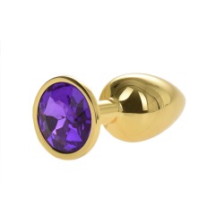 Passion Labs | Metal Anal Wedge With Purple Jewel - Small