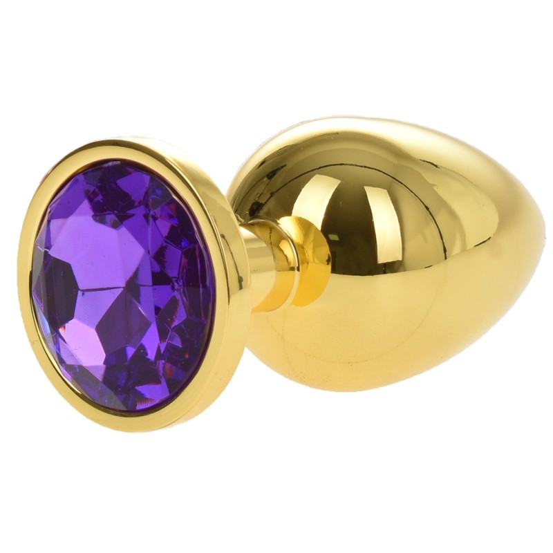 Passion Labs | Metal Anal Wedge With Purple Jewel - Large