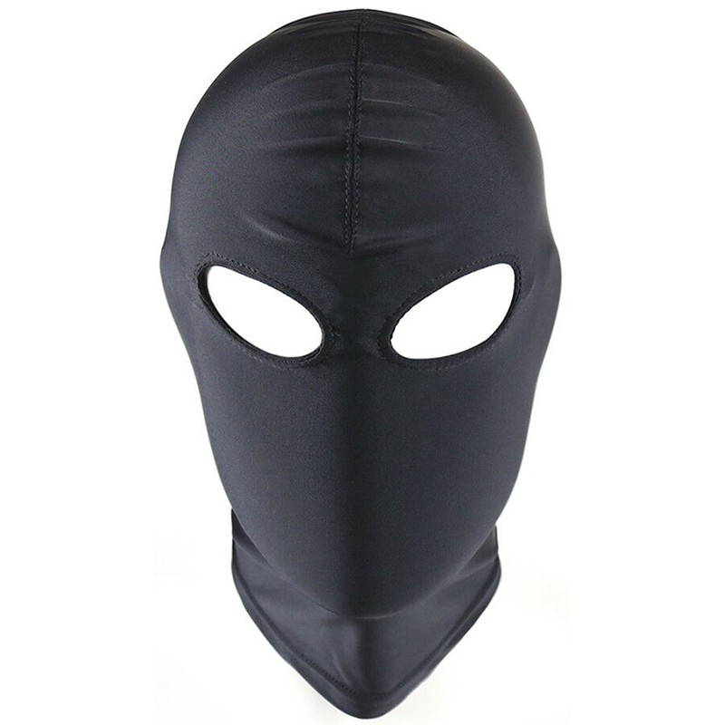 Full Face Mask With Holes In Eyes - Black