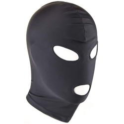 Full Face Mask With 3 Holes For Eyes & Mouth - Black