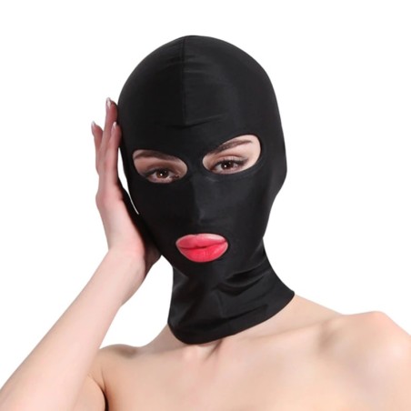 Full Face Mask With 3 Holes For Eyes & Mouth - Black